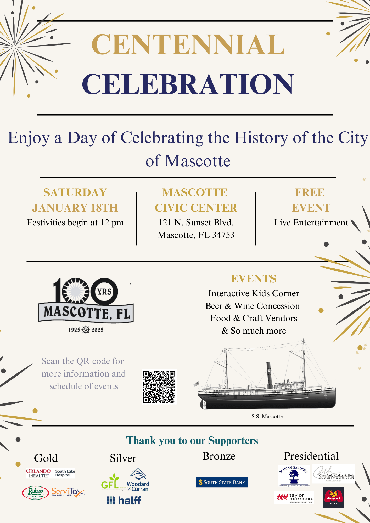 Gold and Black Retro Anniversary Poster (8) Blue Updated