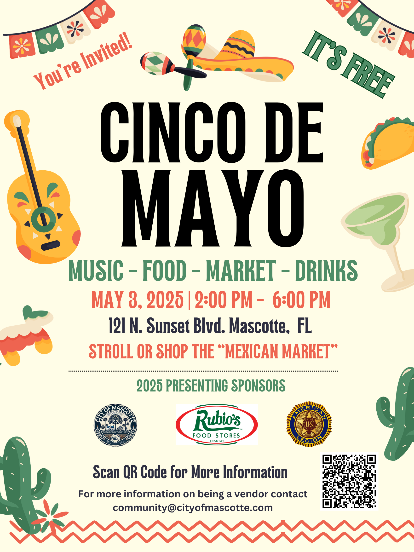 Colorful Illustrative Playful Creative Mexican Cinco de Mayo Festival Poster (2)