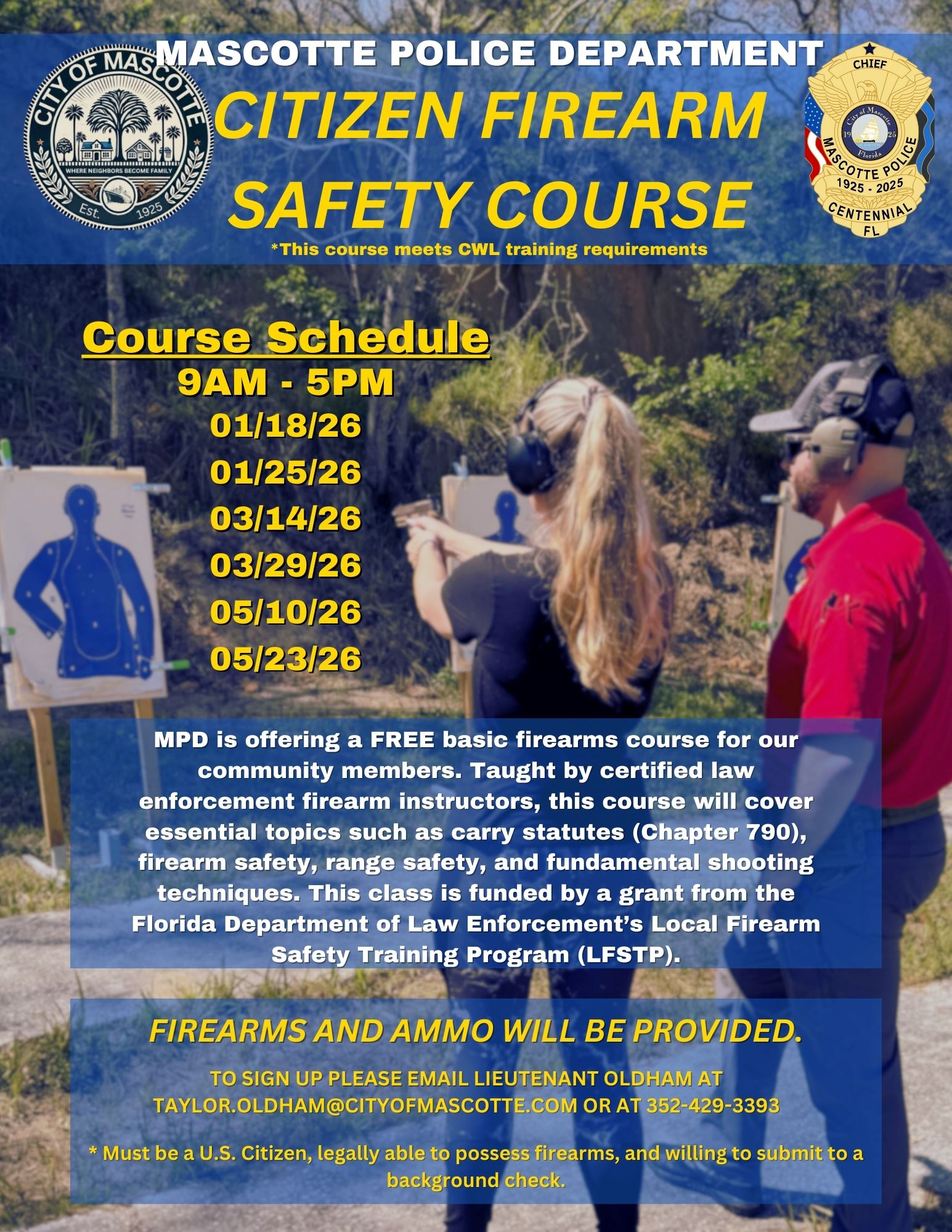 Firearm Safety Course All Dates